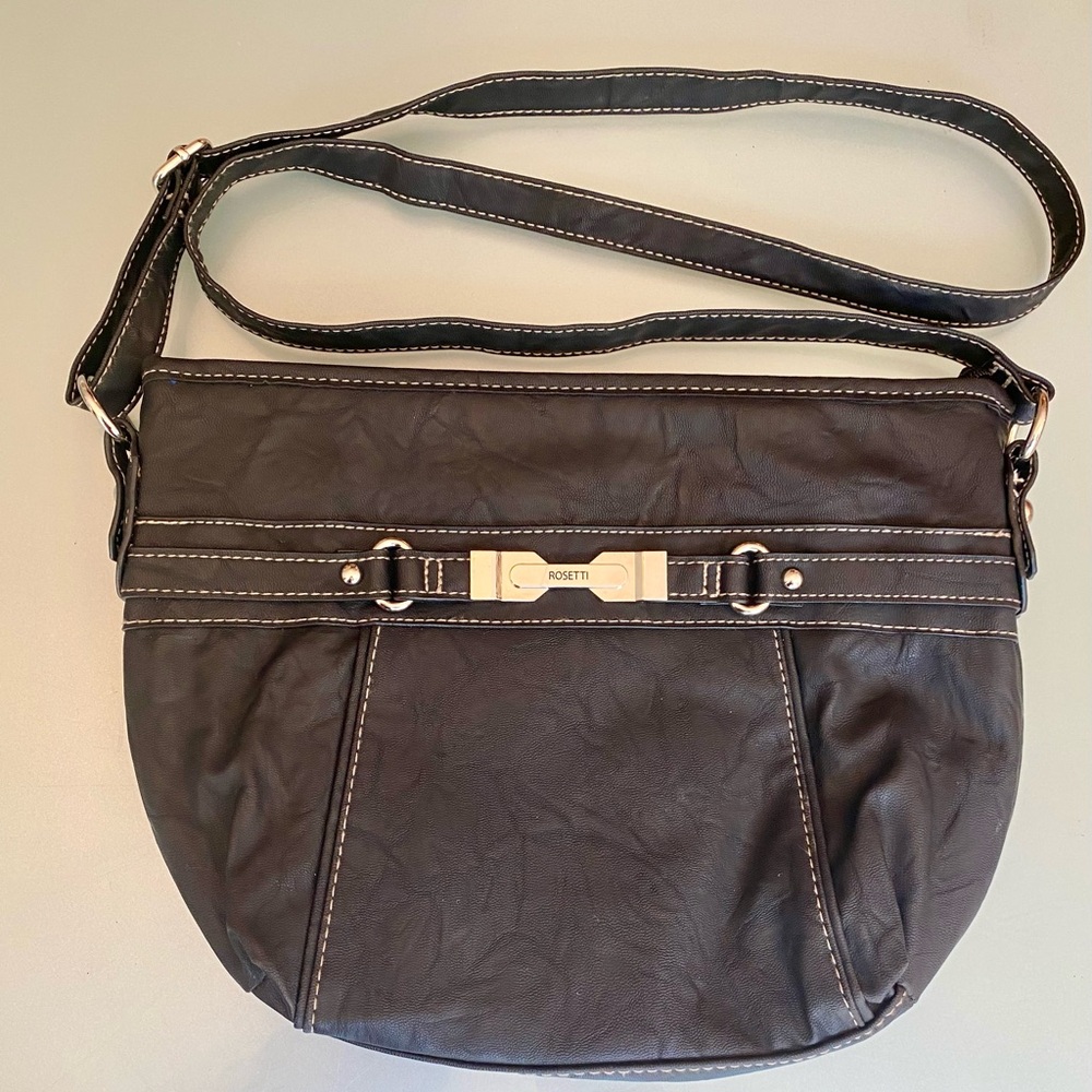 Rossetti Soft Black Leather Crossbody Bag